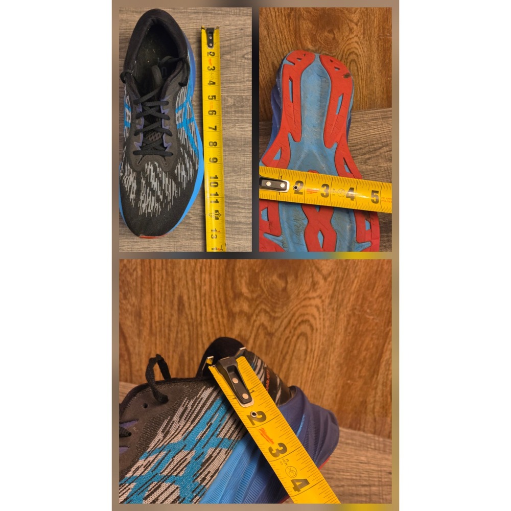 Asics Novablast 3 Running Athletic Sneakers Shoes Mens Size 13 Black Blue - Picture 10 of 10